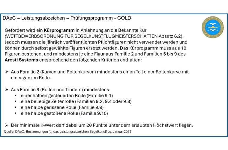 DAeC - Leistungsabzeichen Acro Gold