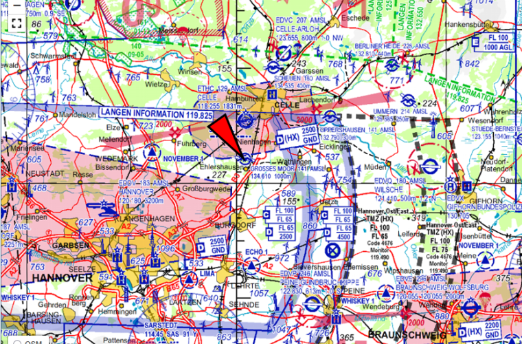 Großes Moor ICAO Karte