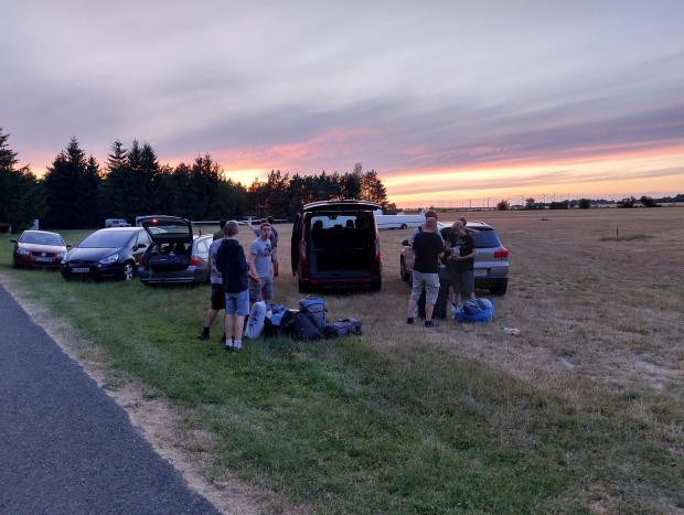 Aufbauen Camping