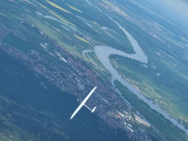 Luftbild über der Elbe Luftbild über der Elbe